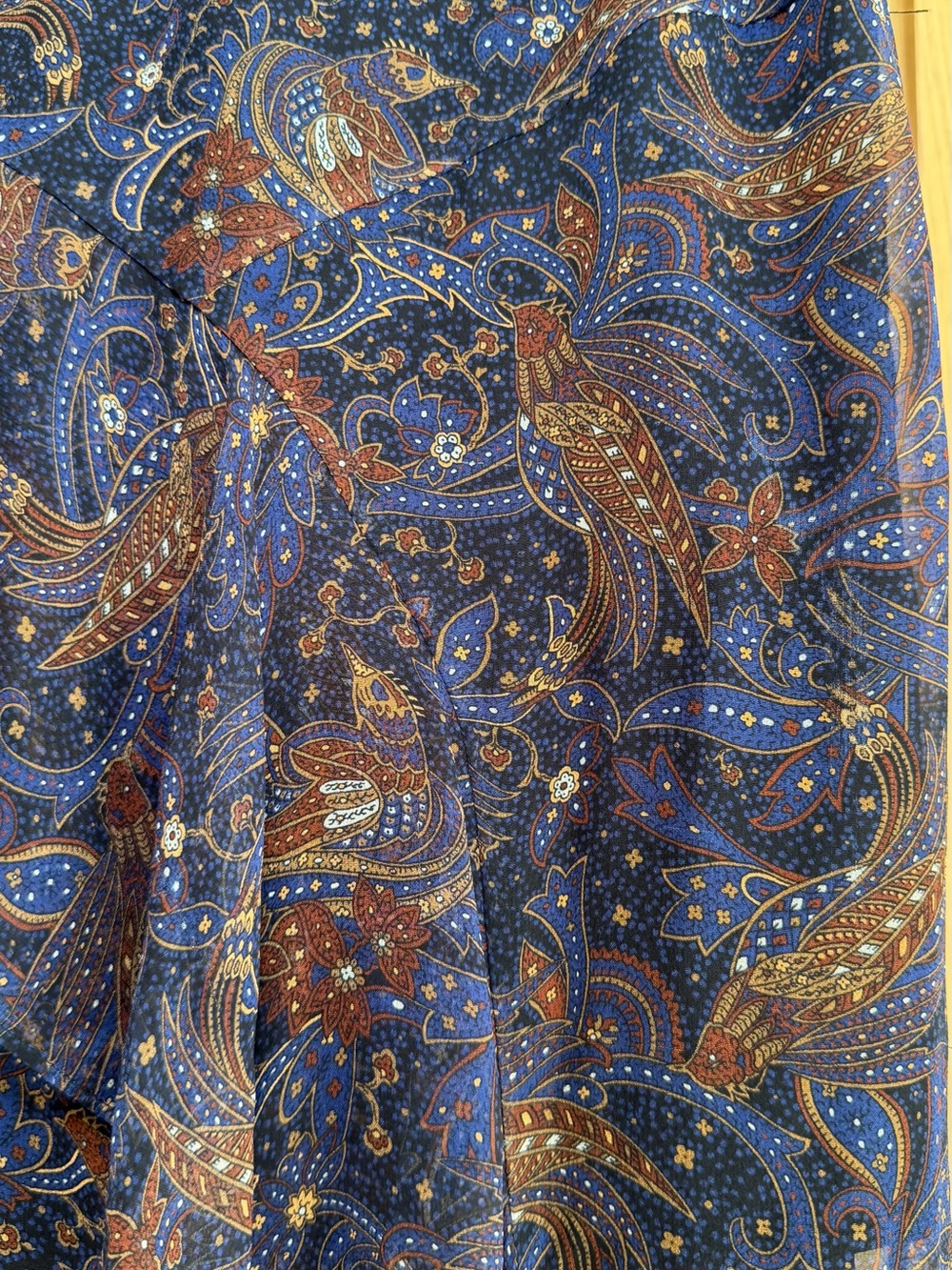Veronica Beard Purple and Brown Sheer Asymmetrical Midi Skirt - Picture 7 of 7